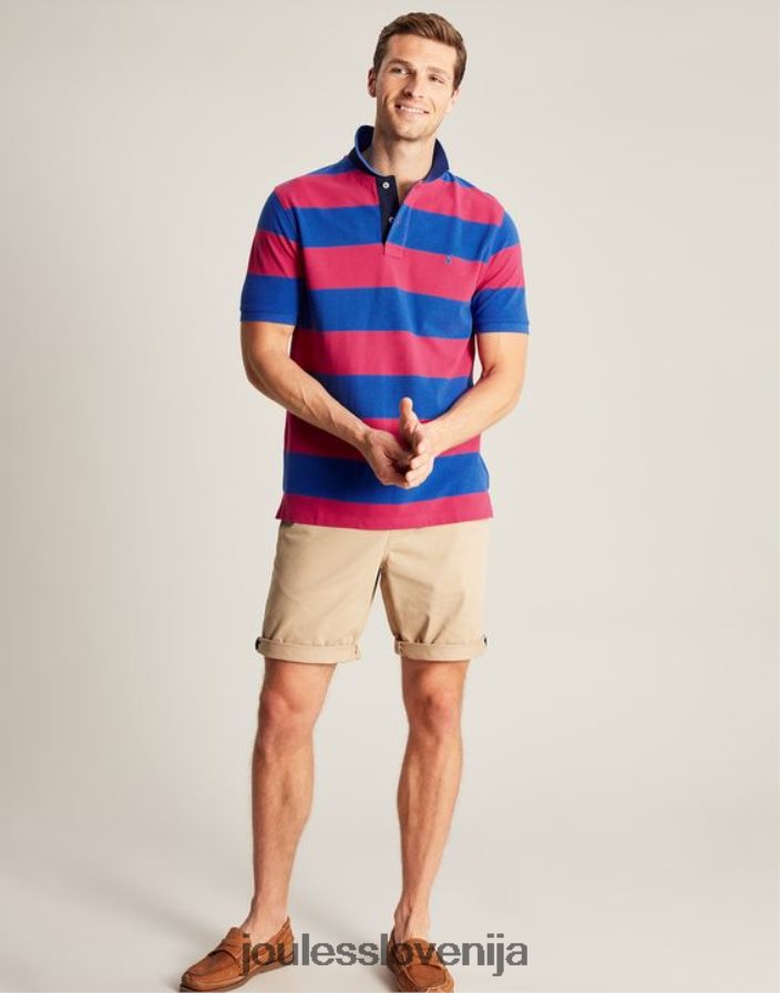Joules oblačila moški filbert polo majica NFBJ4H204 srednji modri roza trak
