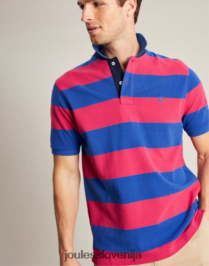 Joules oblačila moški filbert polo majica NFBJ4H204 srednji modri roza trak