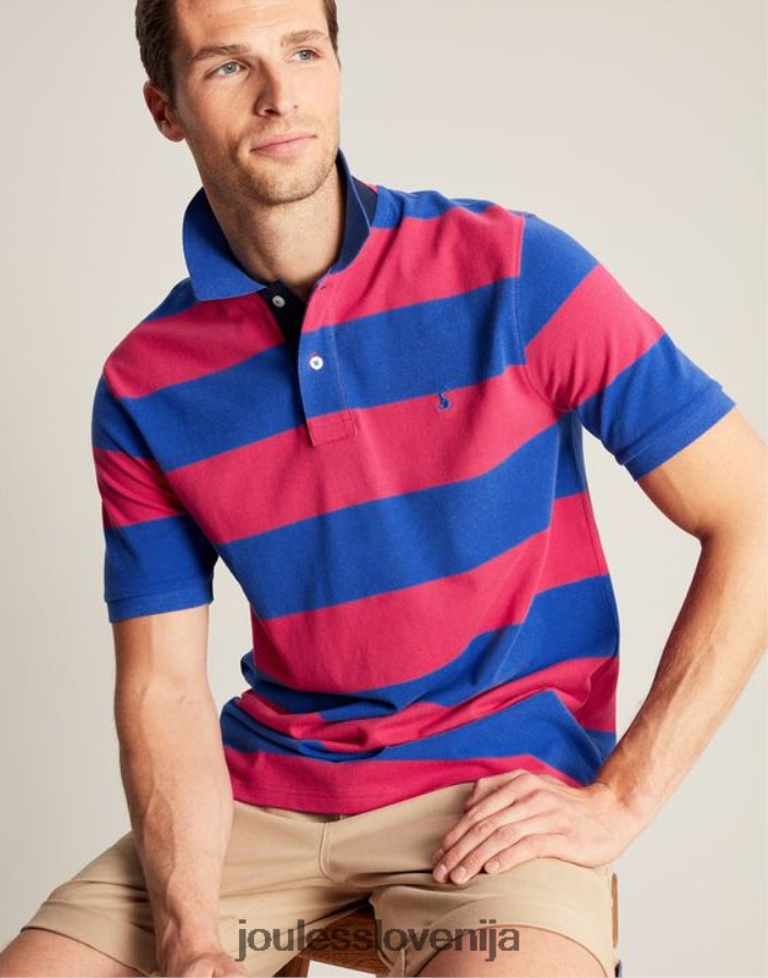 Joules oblačila moški filbert polo majica NFBJ4H204 srednji modri roza trak