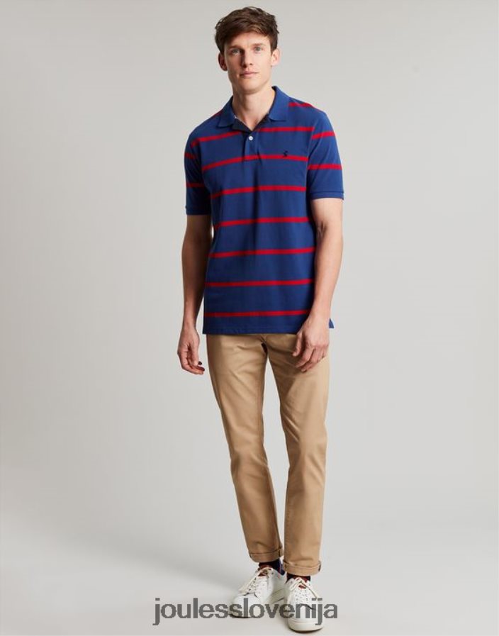 Joules oblačila moški filbert polo majica NFBJ4H217 mornarsko rdeča črta