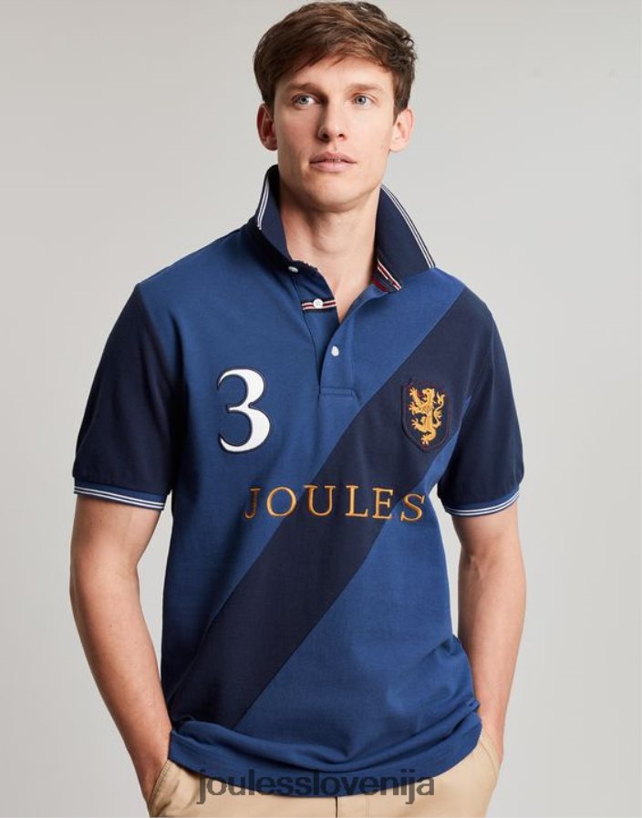 Joules oblačila moški okrašena polo majica NFBJ4H216 temno modra