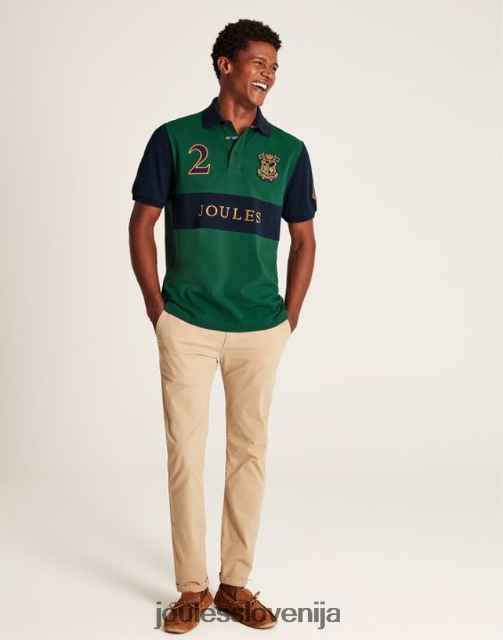 Joules oblačila moški okrašena polo majica NFBJ4H221 zelena