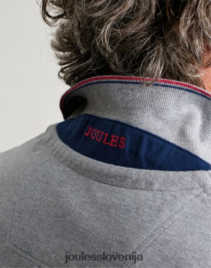 Joules oblačila moški woody polo majica NFBJ4H182 sivi lapor