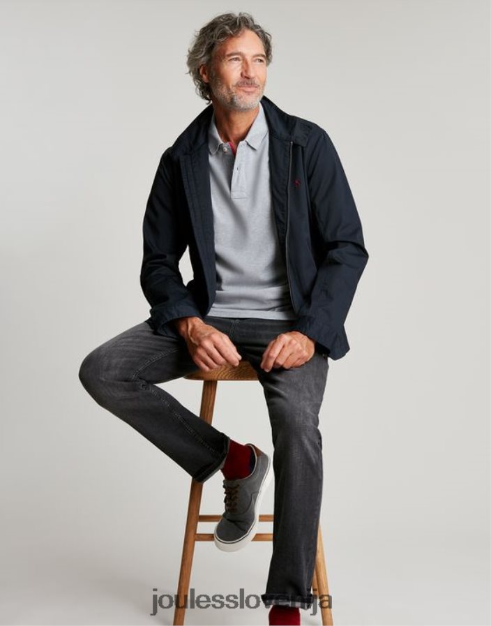 Joules oblačila moški woody polo majica NFBJ4H182 sivi lapor