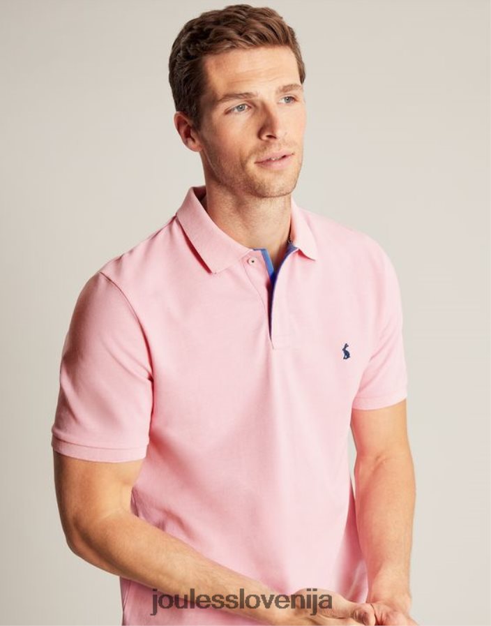 Joules oblačila moški woody polo majica NFBJ4H183 svetlo roza