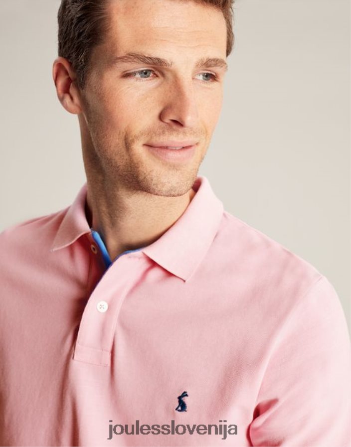 Joules oblačila moški woody polo majica NFBJ4H183 svetlo roza