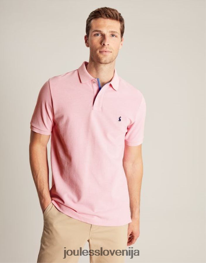Joules oblačila moški woody polo majica NFBJ4H183 svetlo roza
