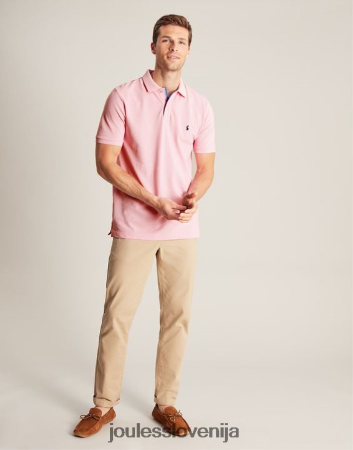Joules oblačila moški woody polo majica NFBJ4H183 svetlo roza