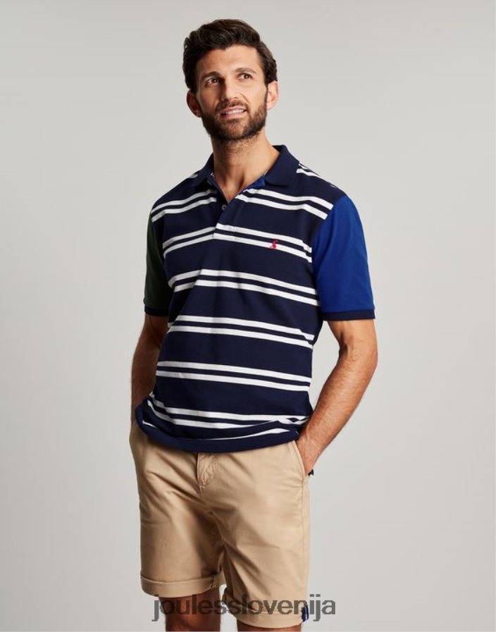 Joules oblačila moški woody polo majica NFBJ4H186 mornarsko bela črta