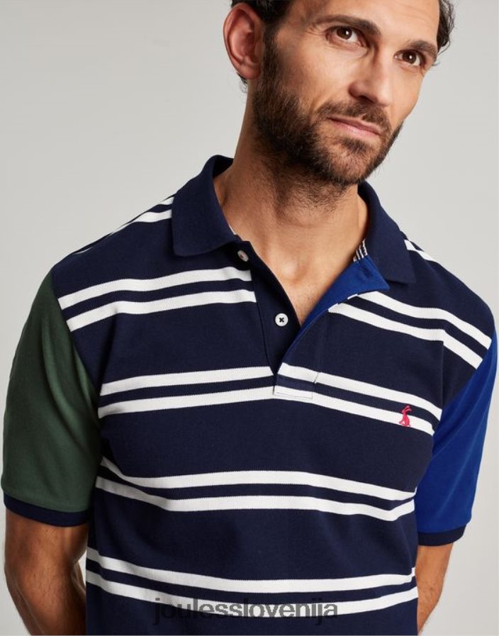 Joules oblačila moški woody polo majica NFBJ4H186 mornarsko bela črta