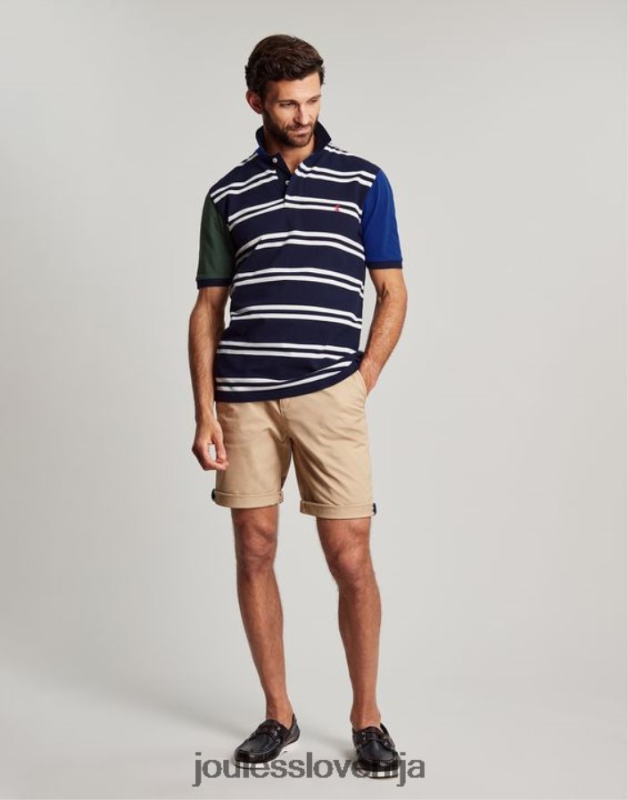 Joules oblačila moški woody polo majica NFBJ4H186 mornarsko bela črta