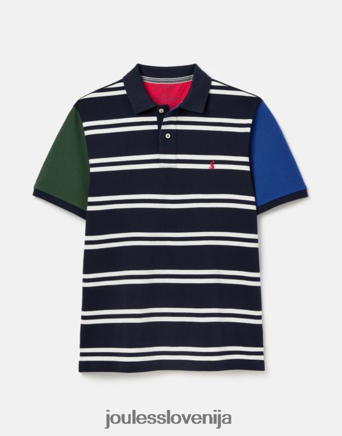 Joules oblačila moški woody polo majica NFBJ4H186 mornarsko bela črta