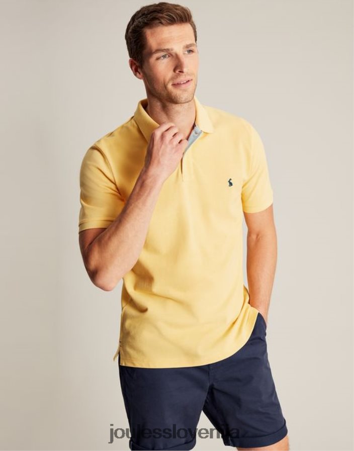 Joules oblačila moški woody polo majica NFBJ4H187 svetlo rumena