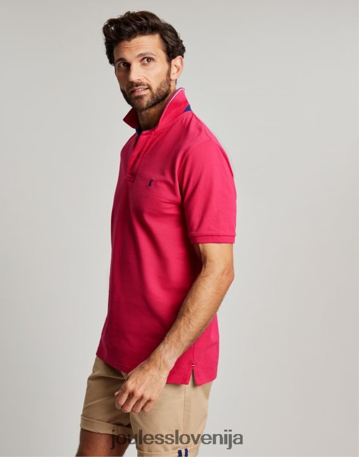 Joules oblačila moški woody polo majica NFBJ4H196 globoka malina