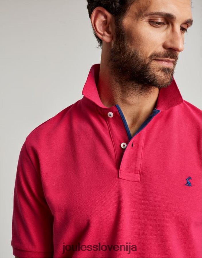 Joules oblačila moški woody polo majica NFBJ4H196 globoka malina