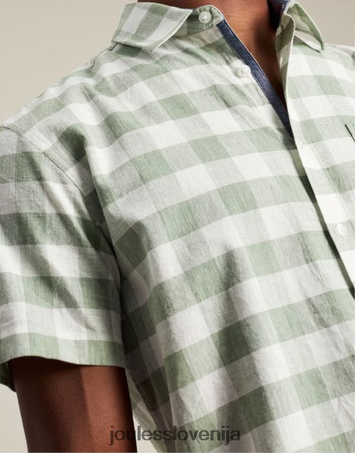 Joules oblačila moški breaker lanena srajca NFBJ4H175 zeleni gingham