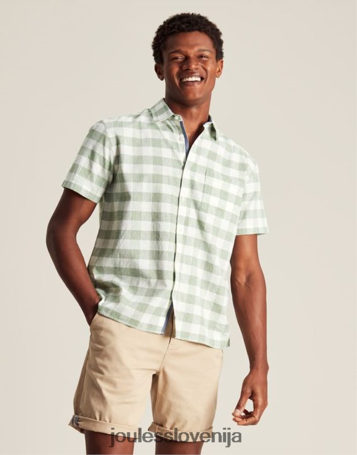 Joules oblačila moški breaker lanena srajca NFBJ4H175 zeleni gingham