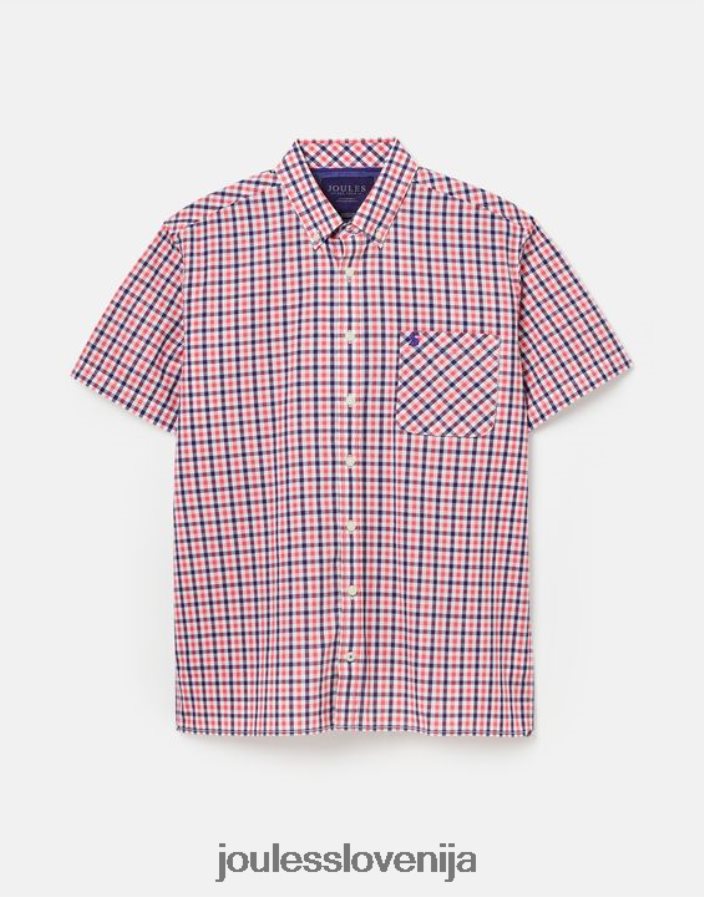 Joules oblačila moški klasična karirasta srajca wilson NFBJ4H220 mornarsko roza gingham