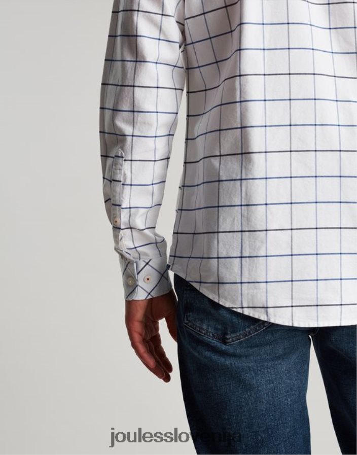 Joules oblačila moški klasična karirasta srajca z dolgimi rokavi welford NFBJ4H241 beli karo