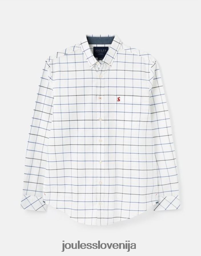 Joules oblačila moški klasična karirasta srajca z dolgimi rokavi welford NFBJ4H241 beli karo