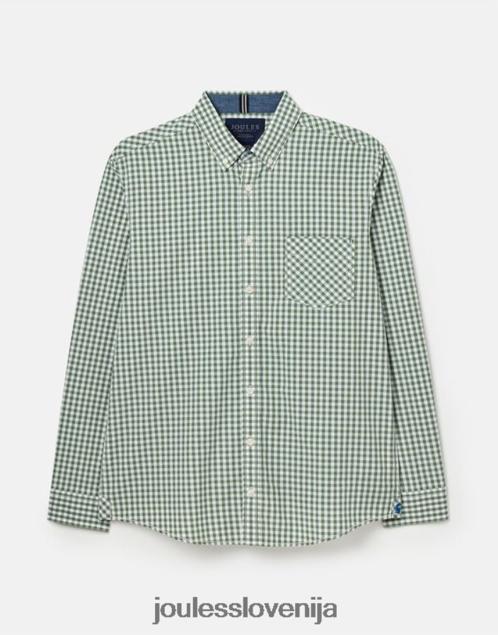 Joules oblačila moški srajca iz poplina klasičnega kroja goodridge NFBJ4H225 zeleni gingham