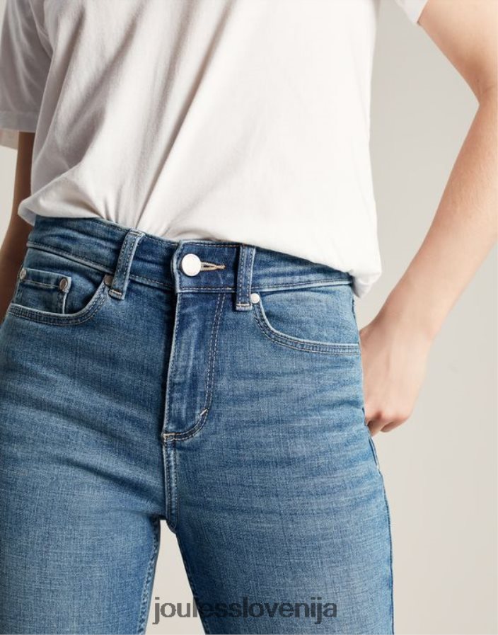 Joules oblačila ženske raztegljive ozke kavbojke monroe z visoko postavo NFBJ4H1 svetlo denim