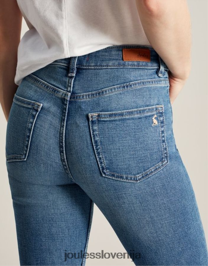 Joules oblačila ženske raztegljive ozke kavbojke monroe z visoko postavo NFBJ4H1 svetlo denim