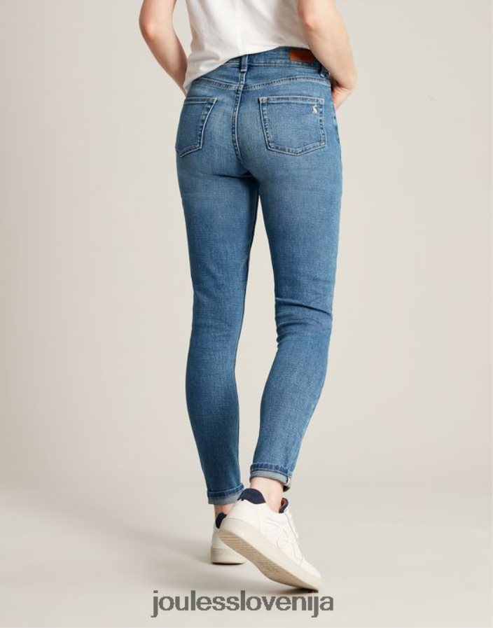 Joules oblačila ženske raztegljive ozke kavbojke monroe z visoko postavo NFBJ4H1 svetlo denim