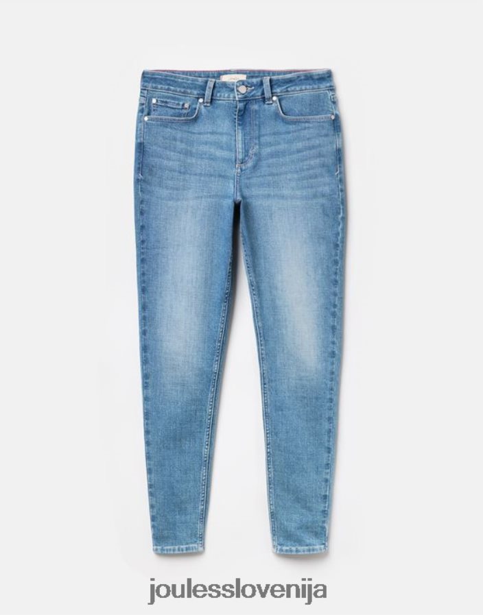 Joules oblačila ženske raztegljive ozke kavbojke monroe z visoko postavo NFBJ4H1 svetlo denim