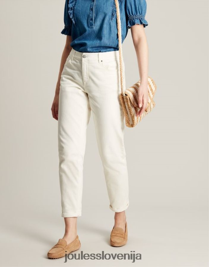 Joules oblačila ženske simone girlfriend jeans NFBJ4H58 marshmallow