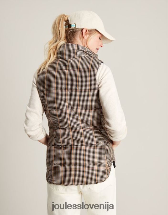 Joules oblačila ženske dvostranski telovnik atwell diamond quilt NFBJ4H50 Črna
