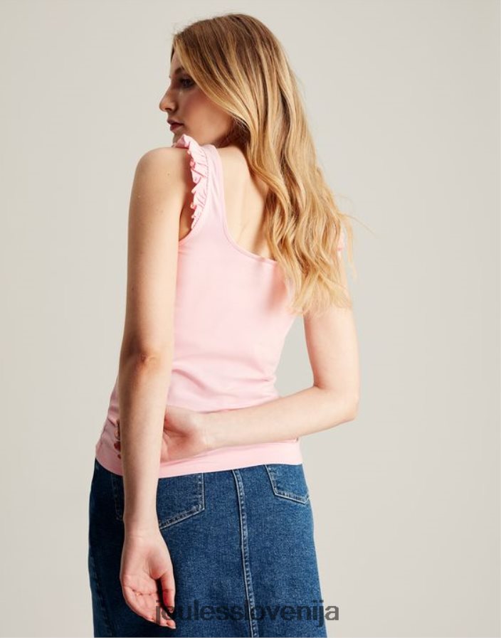 Joules oblačila ženske claire frill tank NFBJ4H117 roza