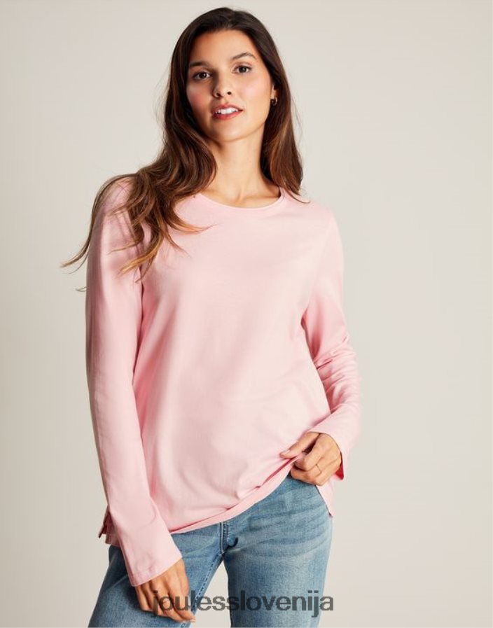 Joules oblačila ženske majica z dolgimi rokavi holly crew NFBJ4H40 balerina