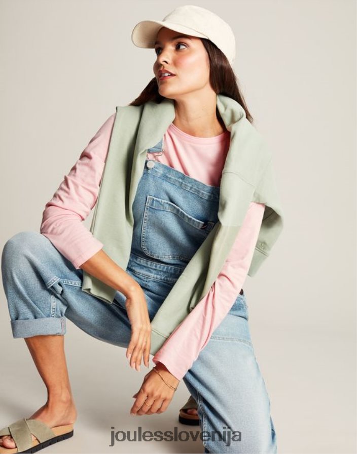 Joules oblačila ženske majica z dolgimi rokavi holly crew NFBJ4H40 balerina