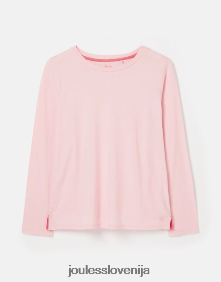 Joules oblačila ženske majica z dolgimi rokavi holly crew NFBJ4H40 balerina
