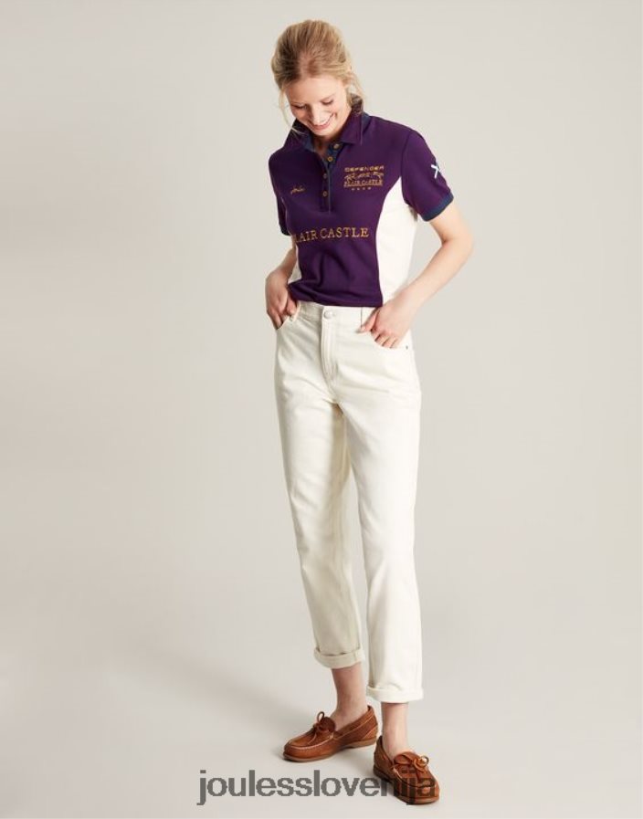 Joules oblačila ženske blair polo majica NFBJ4H127 vijolična jagoda