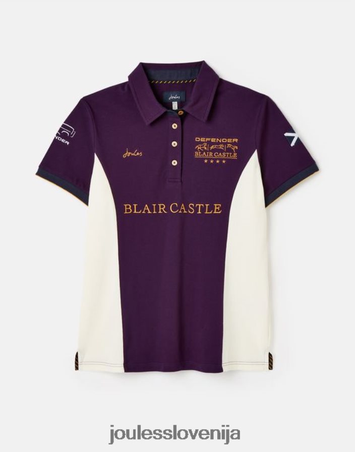Joules oblačila ženske blair polo majica NFBJ4H127 vijolična jagoda