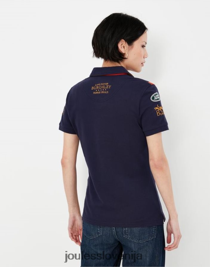 Joules oblačila ženske burghley polo majica 2022 NFBJ4H135 francoska mornarica