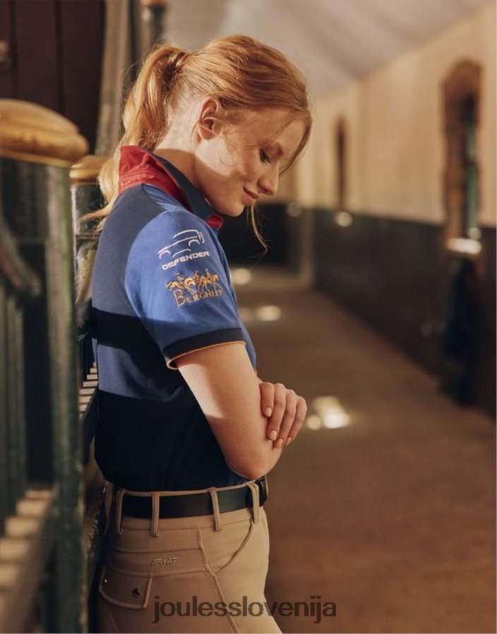 Joules oblačila ženske burghley polo majica NFBJ4H114 temno modra
