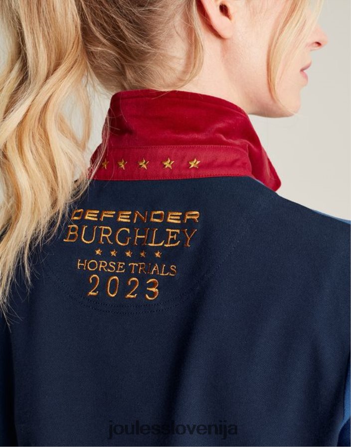 Joules oblačila ženske burghley polo majica NFBJ4H114 temno modra