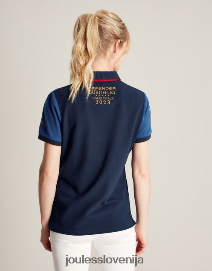 Joules oblačila ženske burghley polo majica NFBJ4H114 temno modra