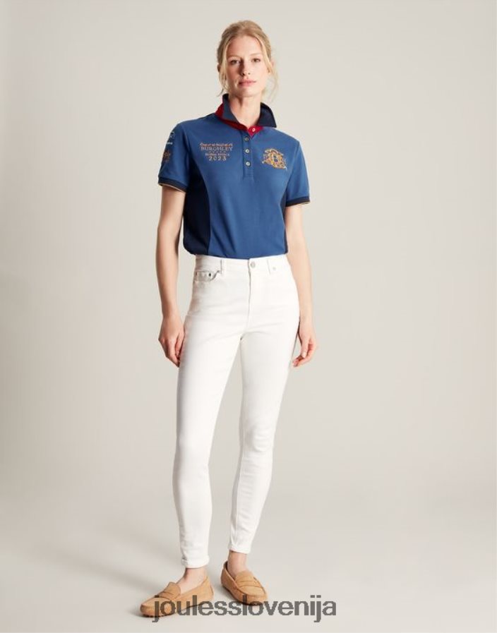 Joules oblačila ženske burghley polo majica NFBJ4H114 temno modra