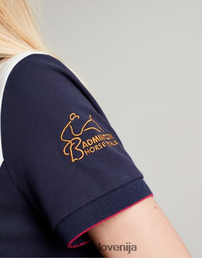 Joules oblačila ženske okrašena polo majica za badminton NFBJ4H75 krema