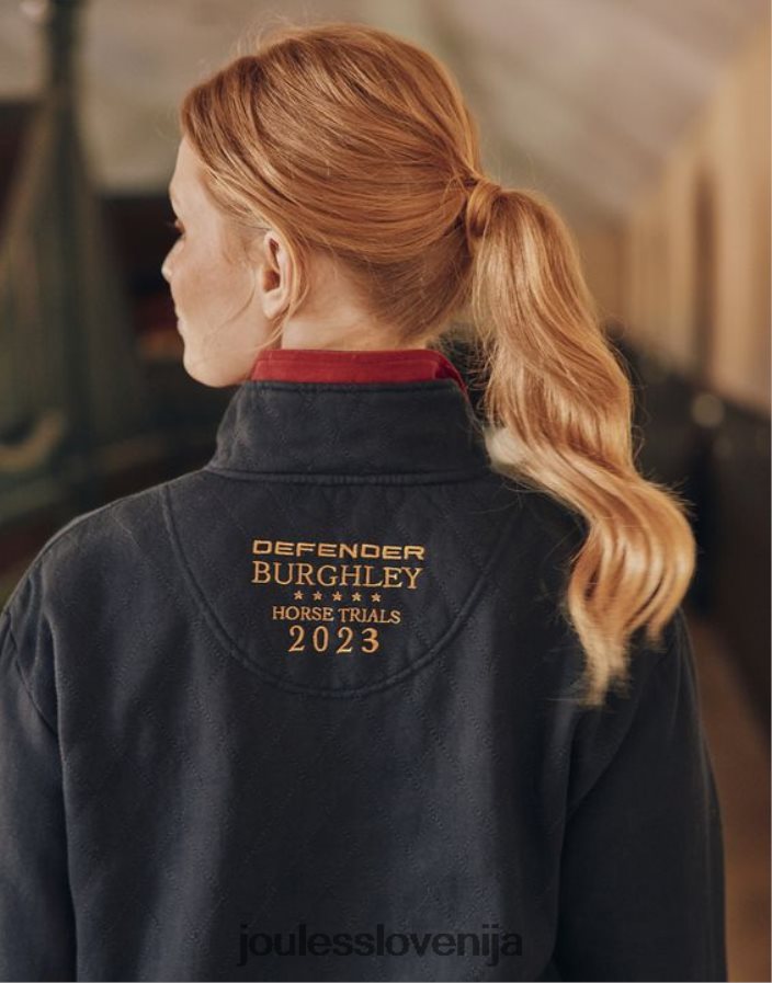 Joules oblačila ženske prešit pulover z zadrgo burghley 1/4 NFBJ4H112 francoska mornarica