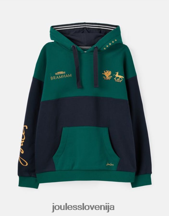 Joules oblačila ženske unisex bramham pulover s kapuco NFBJ4H68 pacifik