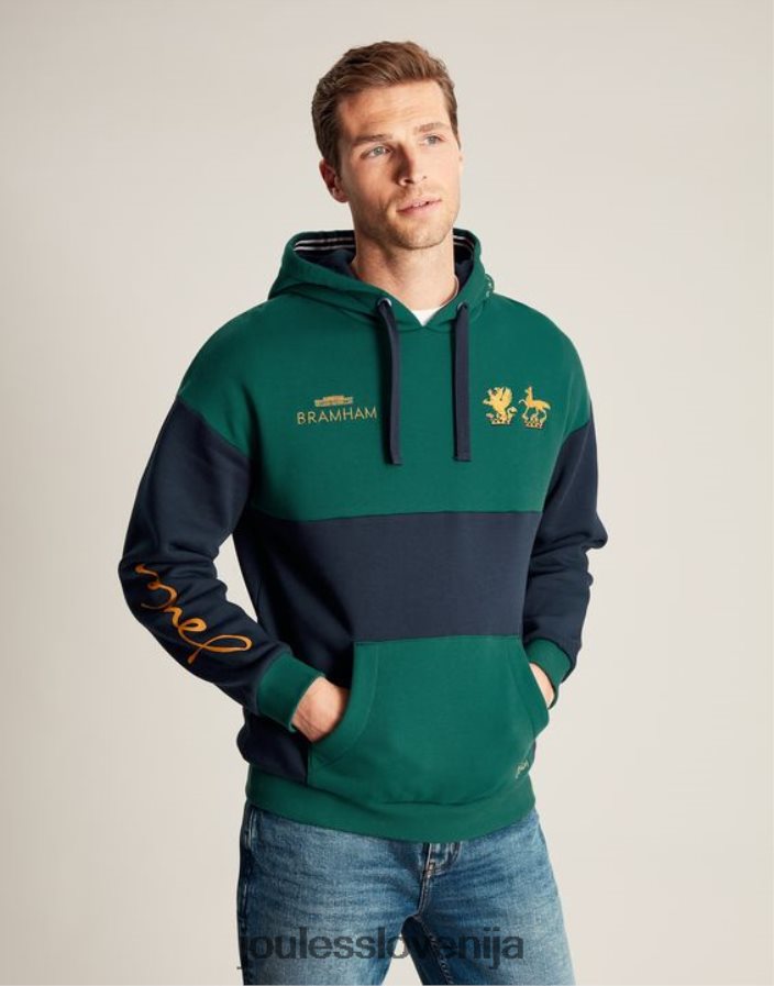 Joules oblačila ženske unisex bramham pulover s kapuco NFBJ4H68 pacifik