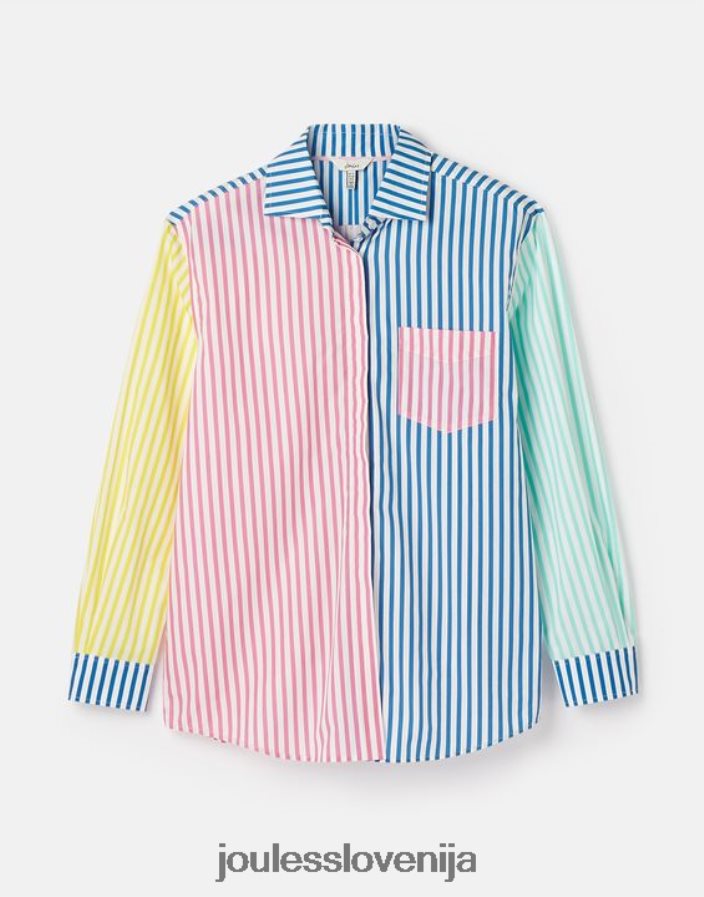 Joules oblačila ženske amilla majica s spuščenimi rameni NFBJ4H63 hotch potch stripe