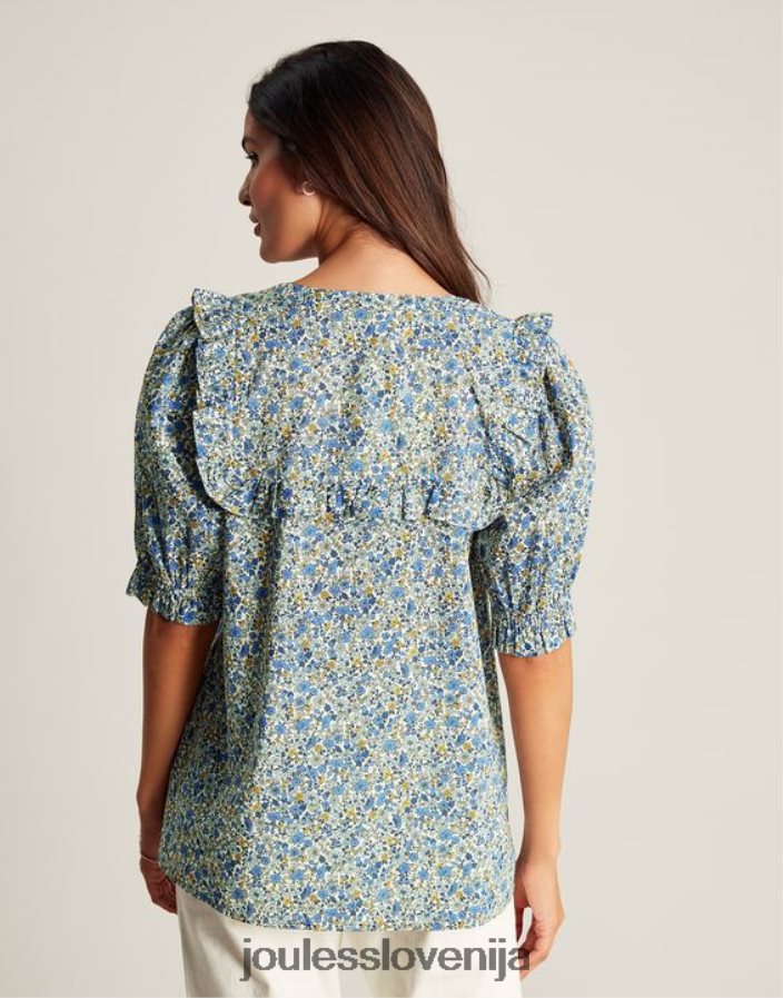 Joules oblačila ženske bluza z gumbom clarabelle NFBJ4H99 ditsy