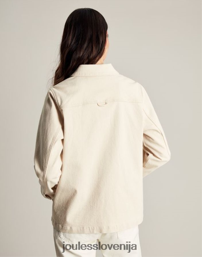 Joules oblačila ženske alice denim jakna NFBJ4H45 ekru