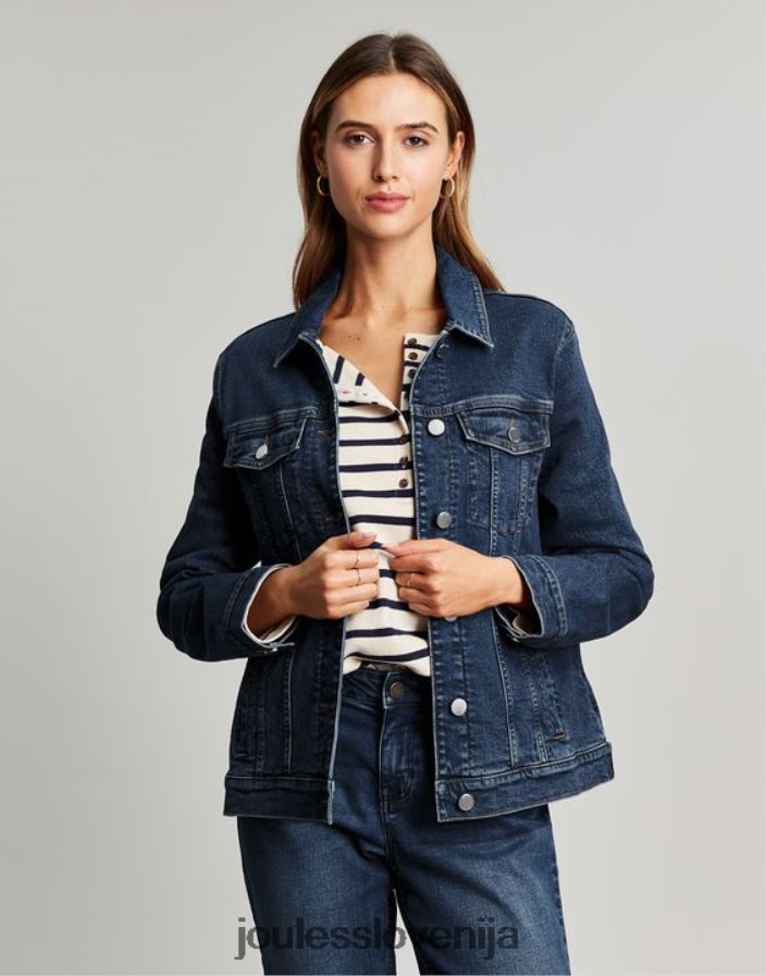 Joules oblačila ženske arkley sproščena denim jakna NFBJ4H57 indigo